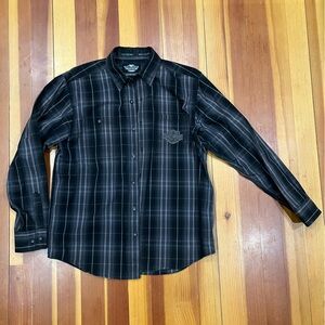 Harley-Davidson Gray Plaid Shirt